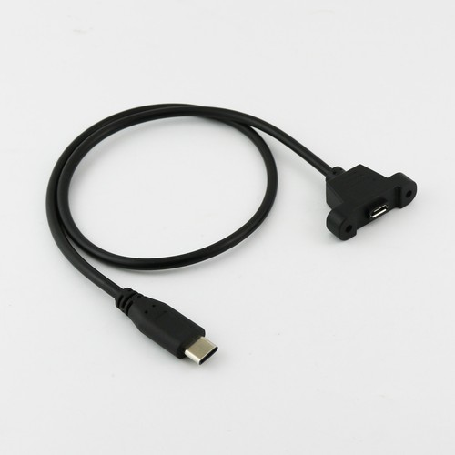 Type C Male to Micro Female Panel Mount Power Charging Transmission Cable 50cm - Afbeelding 1 van 8