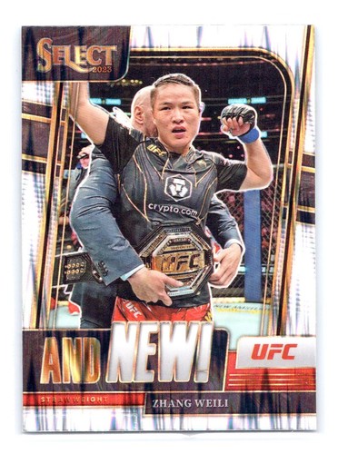 2023 Panini Select #4 Zhang Weili silberner Blitz und neues Strohgewicht