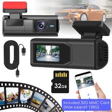 Dash Cam 2K 1296P WiFi Car Camera with 1.47" IPS Screen Night Vision 32GB Card