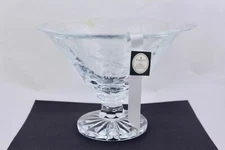 WATERFORD 18TH CENTURY FLORAL CUT CRYSTAL 10” FOOTED BOWL – NEW IN BOX