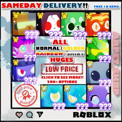 PET SIMULATOR X (PET SIM X PSX) All Huge Pets & Gems Low Prices (Free 5B Gems)