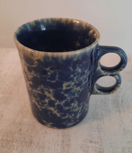 BENNINGTON POTTERS 1340 Blue Agate Trigger Coffee Cup Mug EXCELLENT
