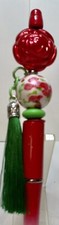 Beaded Ballpoint Pen rose with Bubblegum Beads And Silicone Beads