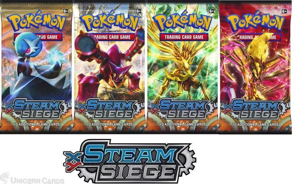 ポケットモンスター 6本セット Pokemon XY Steam Siege 4 Booster Packs - All 4 Types - Brand