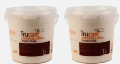 2x Truzone Tru Care Mandelöl & Henna Behandlungsmaske, 1000 ml