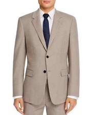 THEORY Chambers Textured Solid Slim Fit Suit Jacket Beige Stone