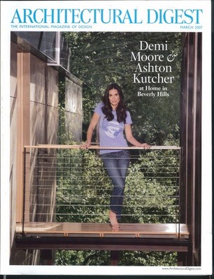 ARCHITECTURAL DIGEST Demi Moore Ashton Kutcher ++ 3 2007