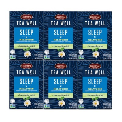 TeaWell Organic Sleep Tea Pack of 12 Caffeine Free Herbal Relaxation Blend
