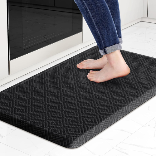Tapete Cocina Antifatiga Impermeable Antideslizante 44x71cm Negro Confort - Picture 11 of 12