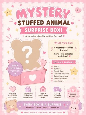   Cute mystery stuffed animal surprise! Giving plushies new loving homes  