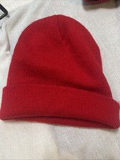 Unisex Red Beanie For Cold Weather One Size Fits All