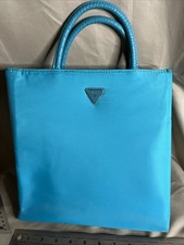 GUESS Simple Light Blue 11.5 x11 Handbag Purse Vintage