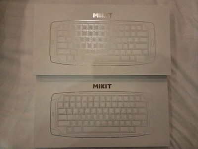 Mikit MK72 Tri-Mode Keyboard White Sage Color & Matching Clear Keycaps