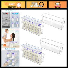 4Pcs Clear Breastmilk Storage Bags BPA-Free Plastic Containers for Freezer, Fr