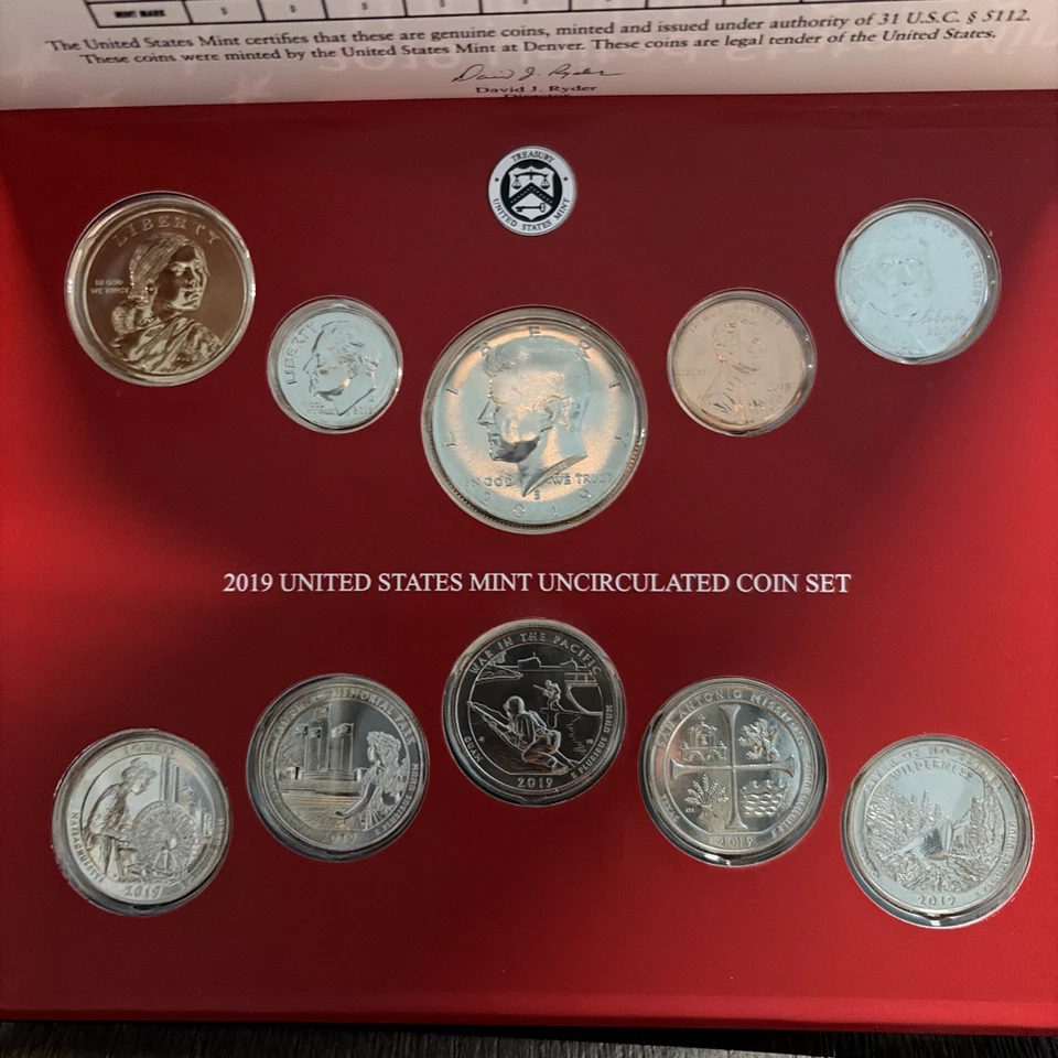 2019 P&D Uncirculated Coin Sets 1 Philadelphia 1 Denver - Image 2 of 4