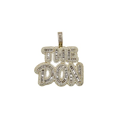 ''The Don'' Gold Pendant with Rope Chain - 14K Gold Plated Hip Hop Statement