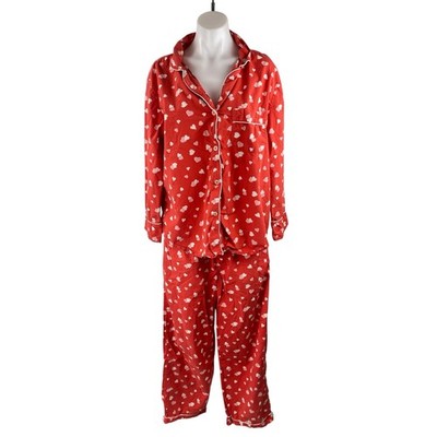 Printfresh + Pencil & Paper Co. Valentine Heart Red White Sleepwear Pajama Set M