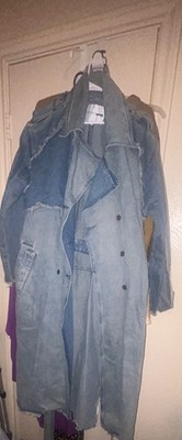 Denim trench coat women - small