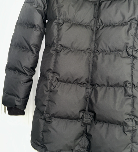 Athleta Girl Black Hooded Puffer Coat Winter Full Zip Parka Jacket, Size XL 14 - Picture 19 of 21