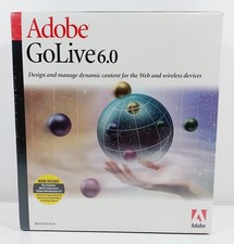 Vintage Adobe GoLive 6.0 Software Package For Apple Macintosh Mac - NOS SEALED