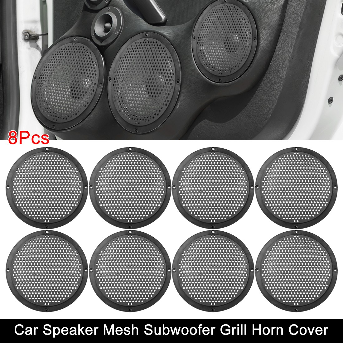 8pcs 6" Car Audio Speaker Cover Mesh Subwoofer Grill Horn Pr