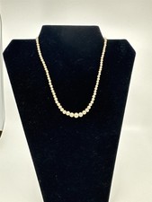 Vintage JAPAN Faux Champagne Pearl Necklace Individually Strung
