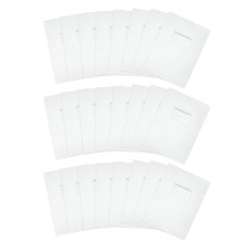 12 Pack L-Type Plastic Folders, Clear Folders with Pocket, Frosted
