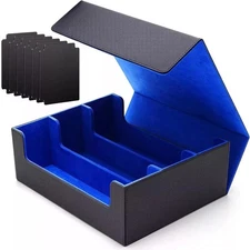 Card Deck Storage Box 1800+ Card Deck Holder Box Trading Card Storage Box Magnet