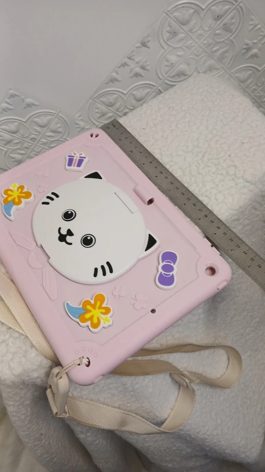Estuche Ipad 10.9 Soporte para Gato con SOPORTE PARA LÁPICES También Correa para el Hombro Foto 3 de 4