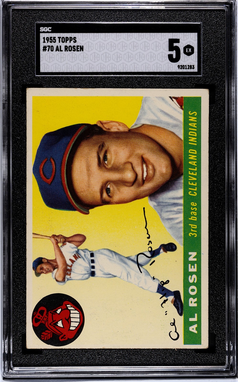 1955 Topps #70 Al Rosen SGC 5 (EX) MVP Indians