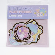 Sanrio JAPAN Little Twin Stars 2025 Flake Seal Stickers 8 Designs Total 30pcs
