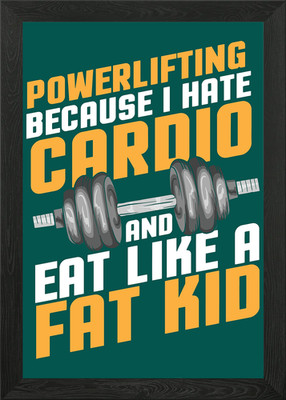 Powerlifting Cardio Gym gerahmtes Wandbild Poster Leinwanddruck Bild