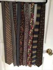 Lot Of 10 Quality Some Designer Brands Men  s Neck Tie Bundle 100 Silk