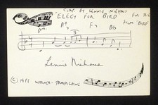 LENNIE NIEHAUS Jazz Movie Composer AMQS ELEGY FOR BIRD Signed Autograph
