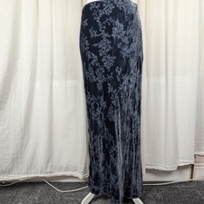 Monsoon Silk Blend Velvet Devore Maxi Bias Skirt UK 12 Witchy 90s Y2K