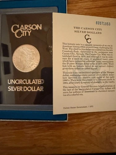 Carson City Morgan Dollar 1883 - US Treasury Special Sale - Uncirculated