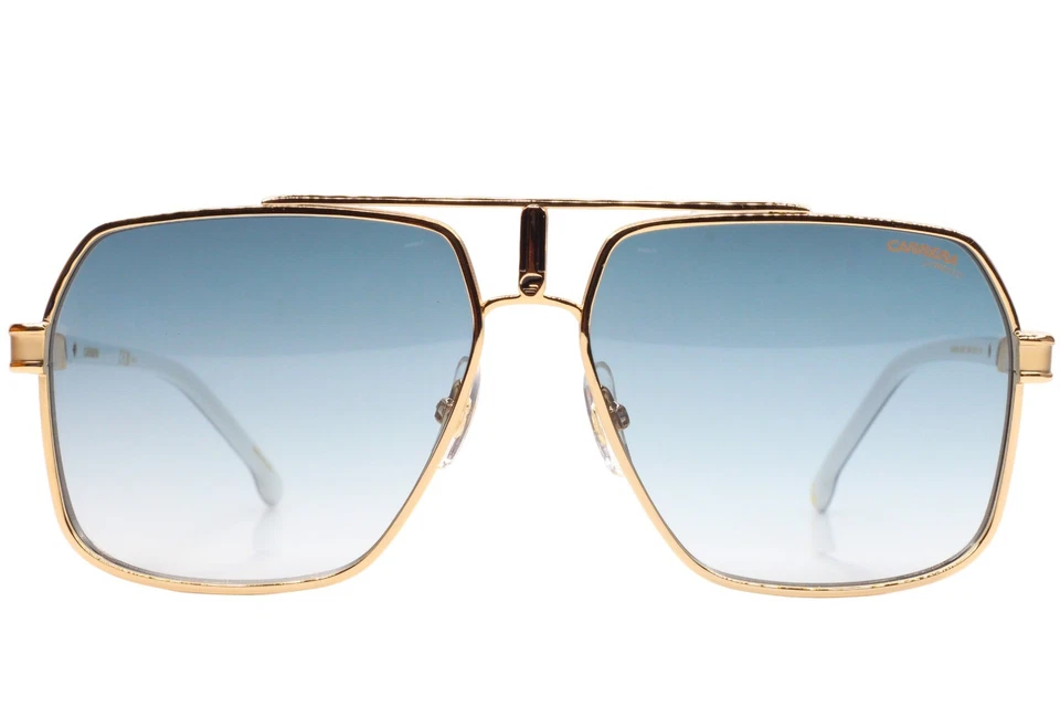 Gafas de sol de lujo Carrera 1055/S J5G08 dorado azul degradado metal diseñador 62-15 mm Foto 2 de 4