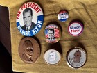 GREAT GROUP OF RICHARD NIXON ITEMS: 1 MEDAL, 2~TIE TACKS, & 4 ASST. BUTTONS~NICE — photo 2