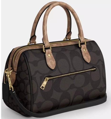 Coach Rowan Satchel/C-Body Bag In Signature Walnut/ Tan;CY679;BNWT:Retail: $398 - Picture 2 of 24