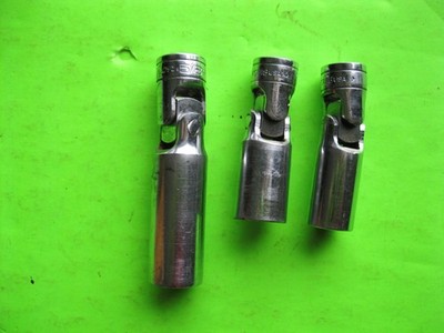 3 Snap On Deep Universal Flex Semi Deep Sockets  1/2'' , 9/16'' ,  5/8''
