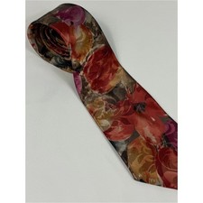 Wembley Floral Watercolor Necktie Autumn Multicolor Wide 58” Made in USA