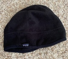 Vintage Patagonia 80s/90s Beenie Fleece Hat Black Made in USA Size M