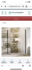 Oxford Walk In Fixed Frost Glass & Chrome Shower Screen 