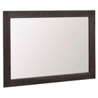 Bowery Hill Modern Engineered Wood/Glass Bedroom Mirror - Black