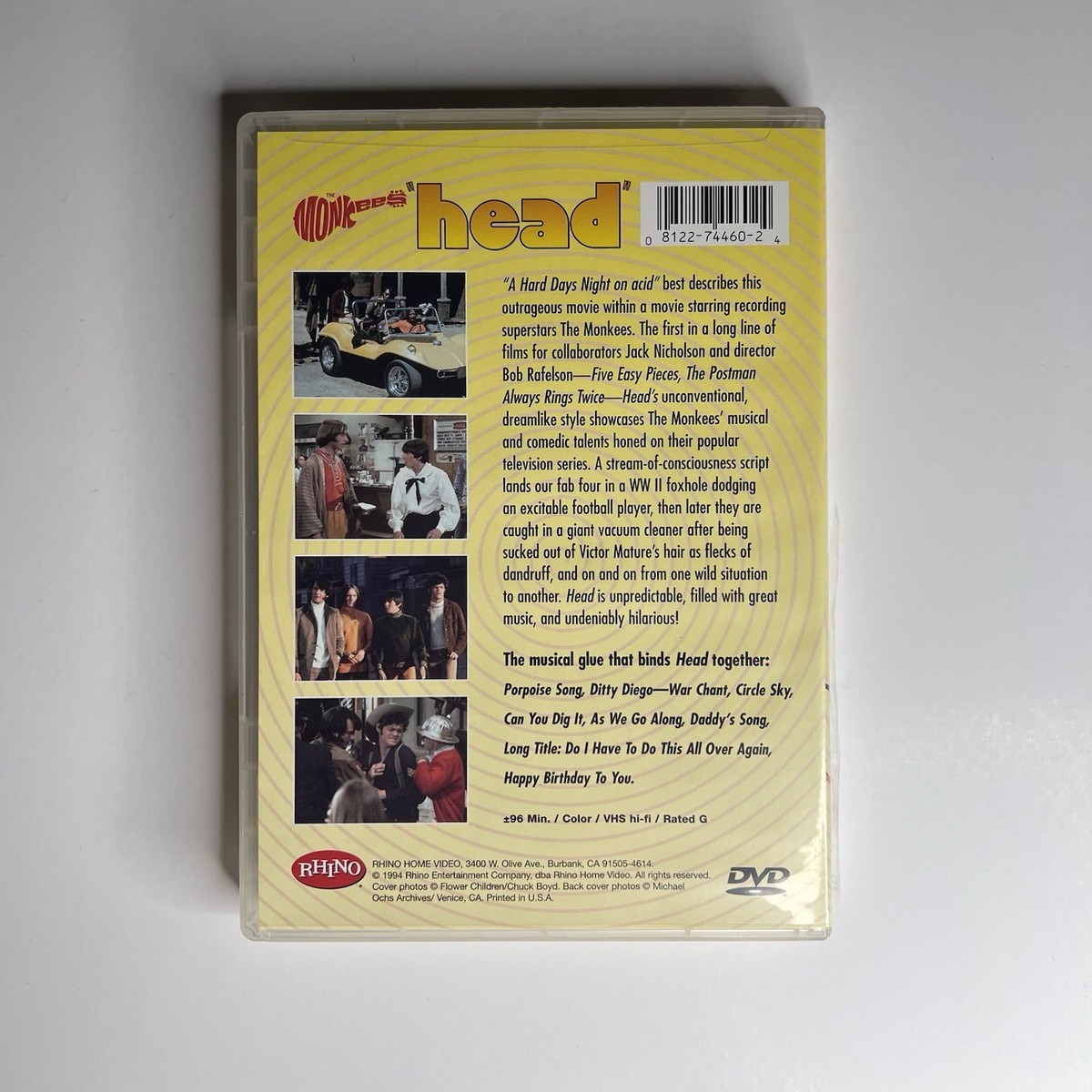 The Monkees Head DVD Rhino 1968 Cult Classic Jack Nicholson Rare