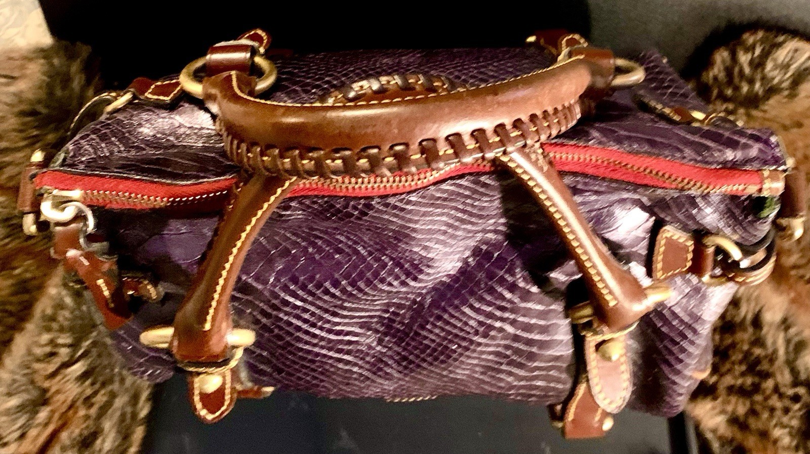 This is a Dooney & Bourke Python Florentine satch… - image 5