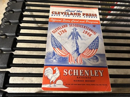 original 1946 TY COBB (DECEASED 1961) actually signed CLEVELAND INDIANS PROGRAM