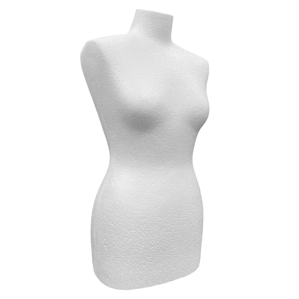 DUMMYDOLL ® Torso weiblich aus Styropor als Schneiderpuppe Schaufensterpuppe