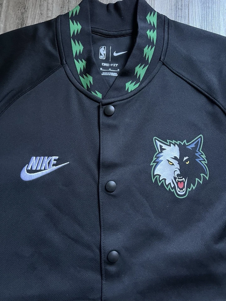 Рубашка куртка Minnesota Timberwolves Nike Warm Up классическое издание средний размер - Изображение 2 из 4