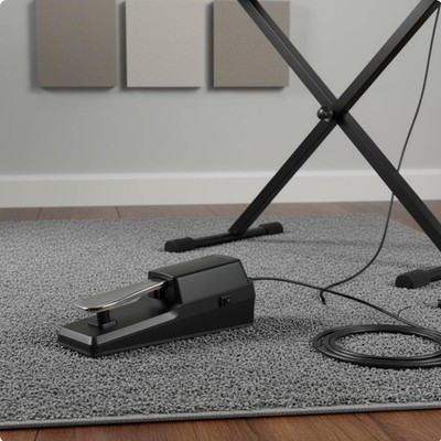 Sustain-Pedal strapazierfähiges Metallpedal Digitalpiano-Pedal für Studio,